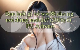 Bạn biết gì về ww88 cho người dùng mobile (2026) GPU Adreno