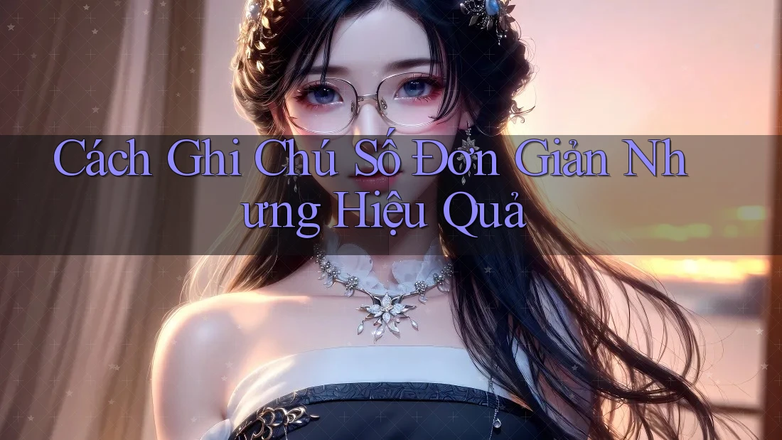 Cách Ghi Chú Số Đơn Giản Nhưng Hiệu Quả Cách Ghi Chú Số Đơn Giản Nhưng Hiệu Quả