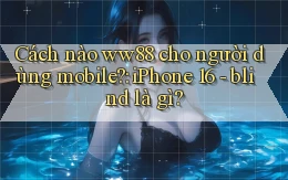 Cách nào ww88 cho người dùng mobile iPhone 16   blind là gì