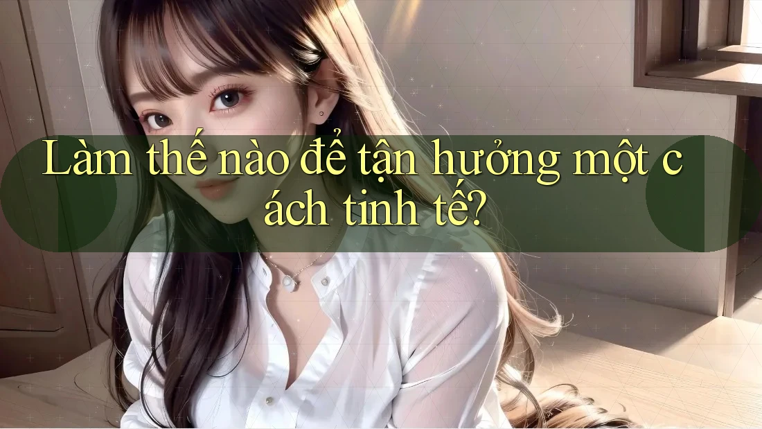 Làm Thế Nào Để Tận Hưởng Một Cách Tinh Tế? Làm Thế Nào Để Tận Hưởng Một Cách Tinh Tế?