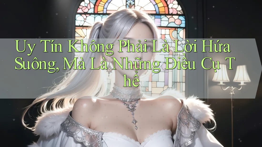 Uy Tín Không Phải Là Lời Hứa Suông, Mà Là Những Điều Cụ Thể Uy Tín Không Phải Là Lời Hứa Suông, Mà Là Những Điều Cụ Thể