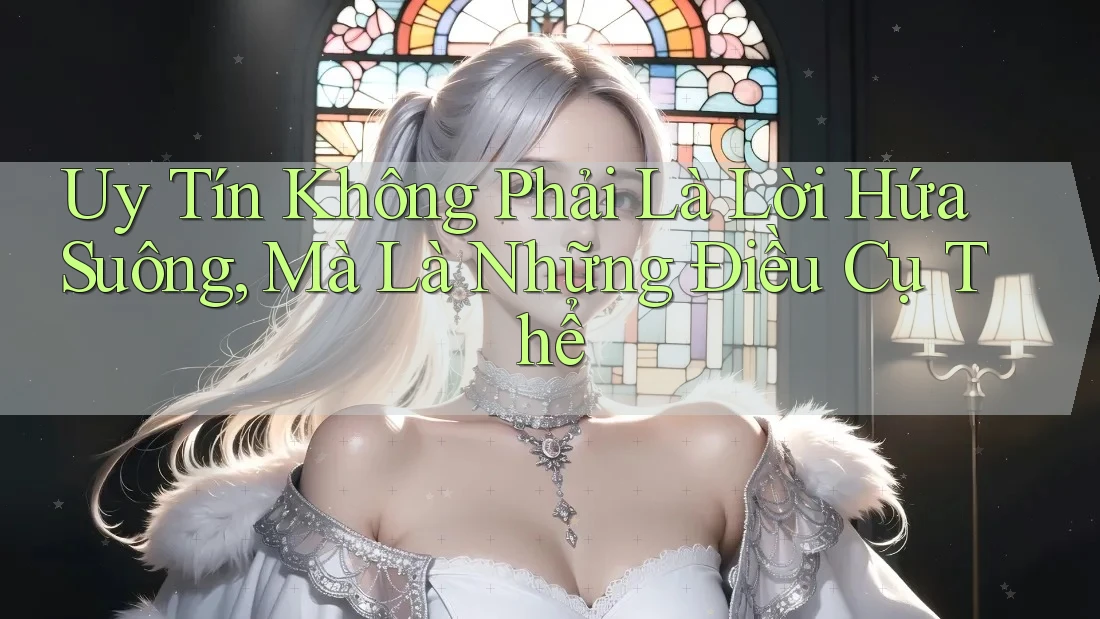 Uy Tín Không Phải Là Lời Hứa Suông, Mà Là Những Điều Cụ Thể